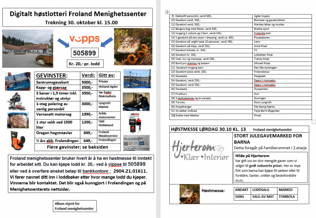 HØSTLOTTERI og messe 1