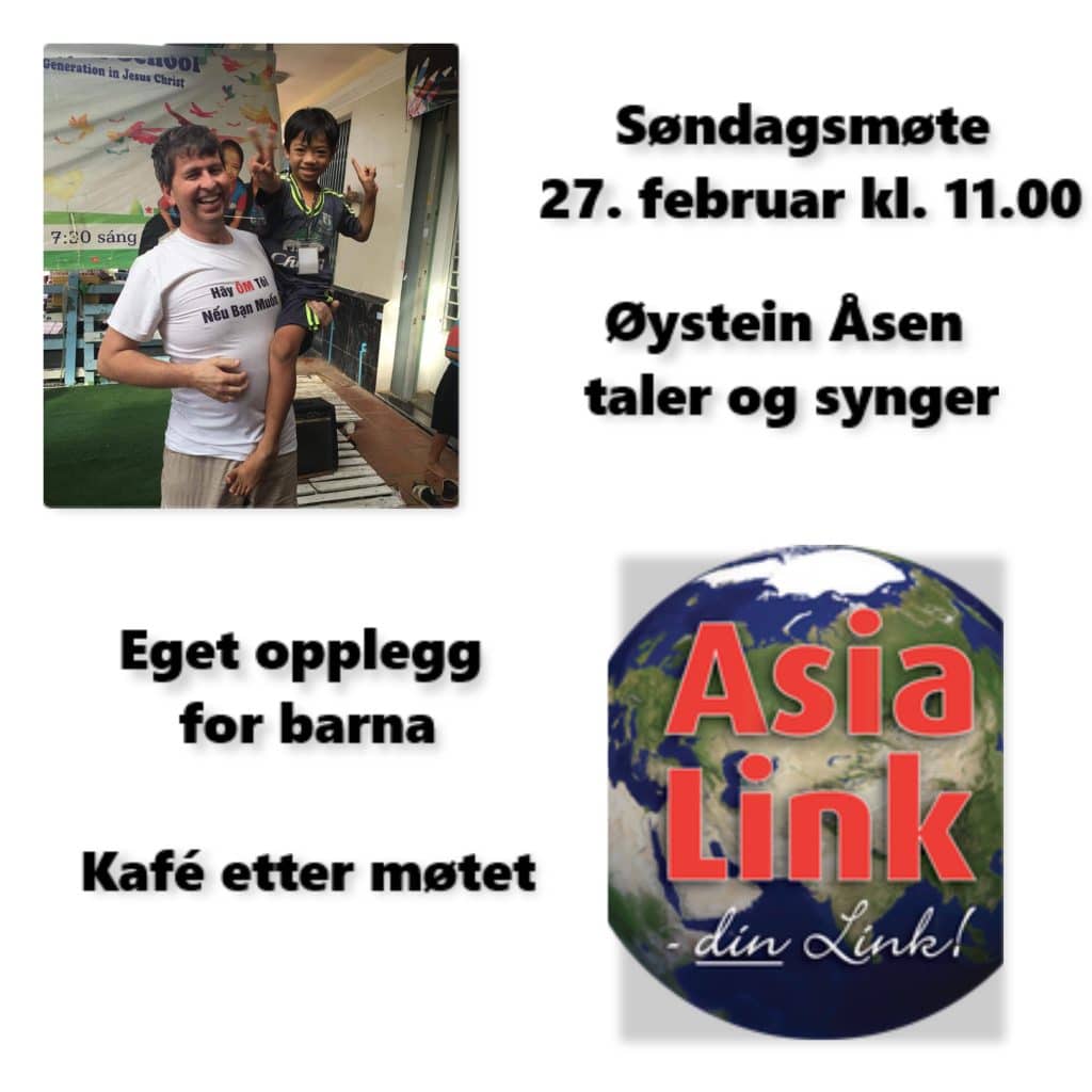 Søndagsmøte 27. februar kl. 11.00 med Øystein Åsen 1