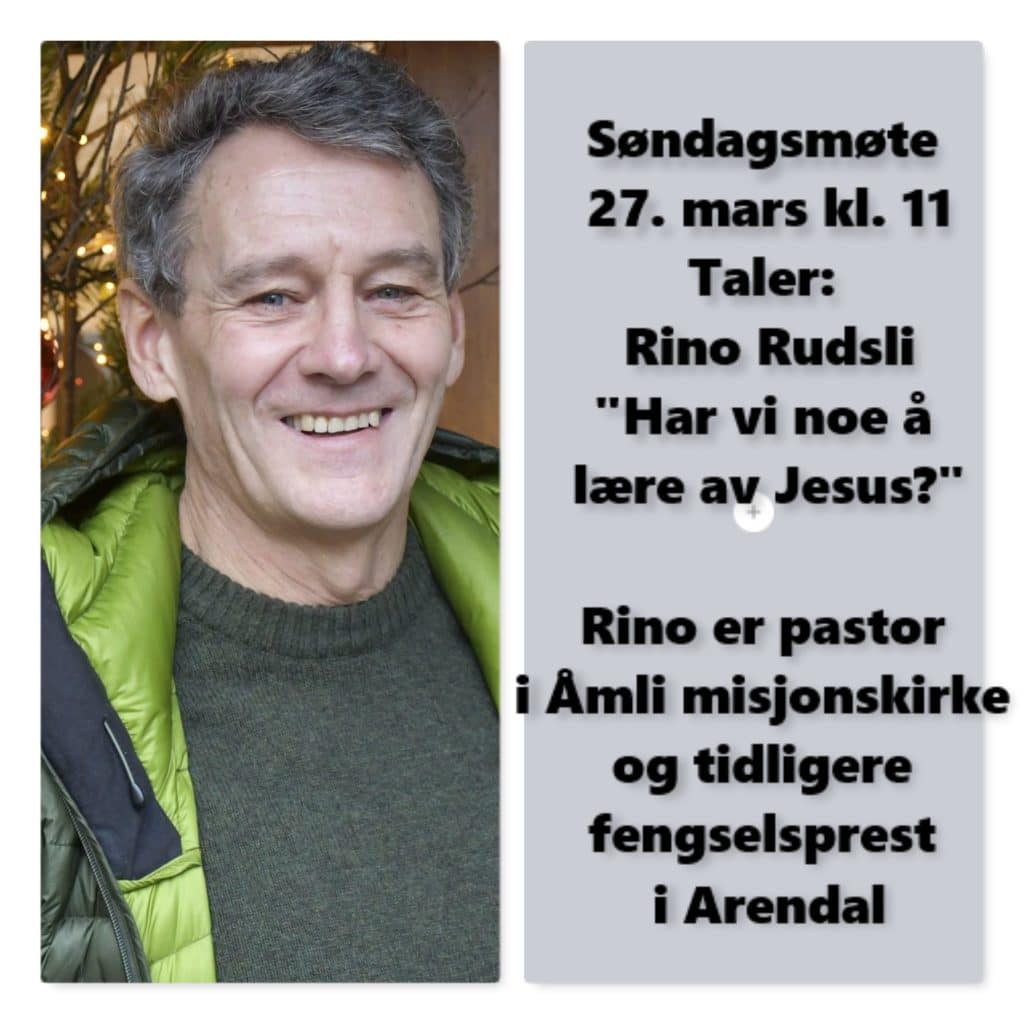 Søndagsmøte 27. mars kl. 11 1