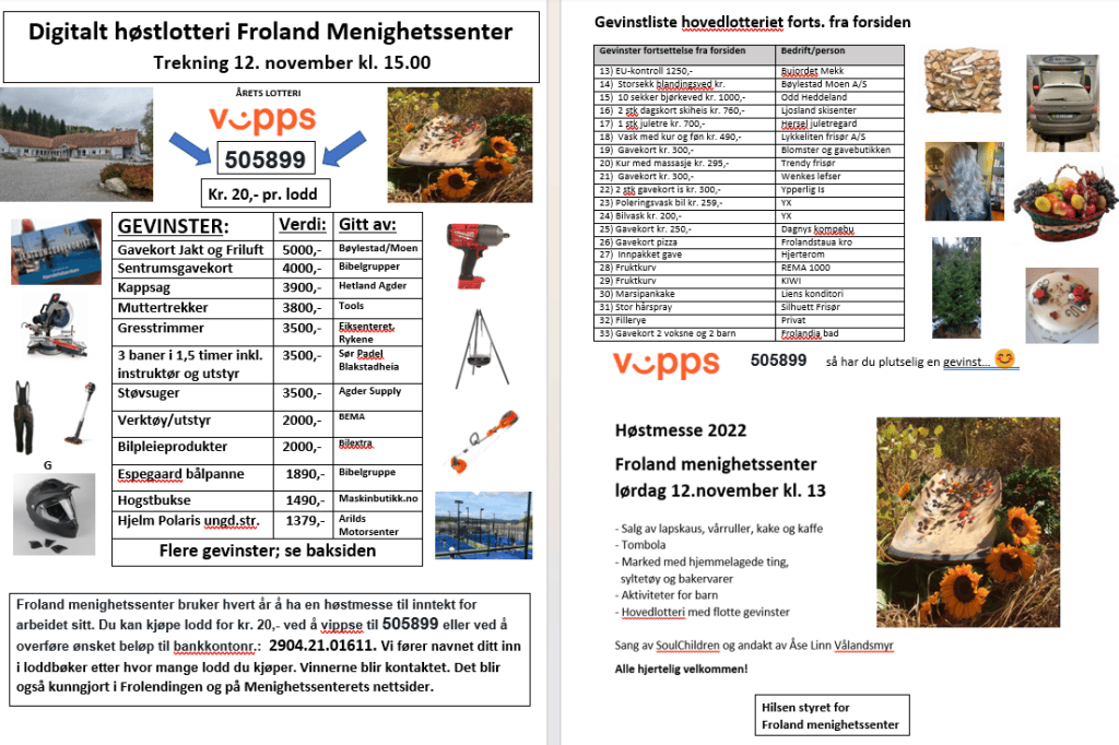 HØSTMESSE OG LOTTERI 2022 1