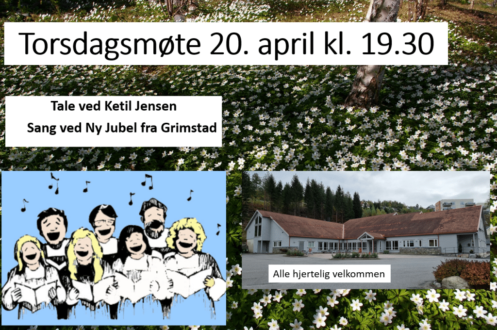 Torsdagsmøte 20. april kl. 19.30 1