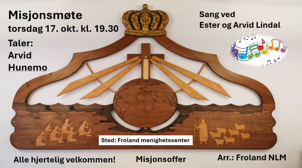Misjonsmøte torsdag 17. okt. kl. 19.30 1
