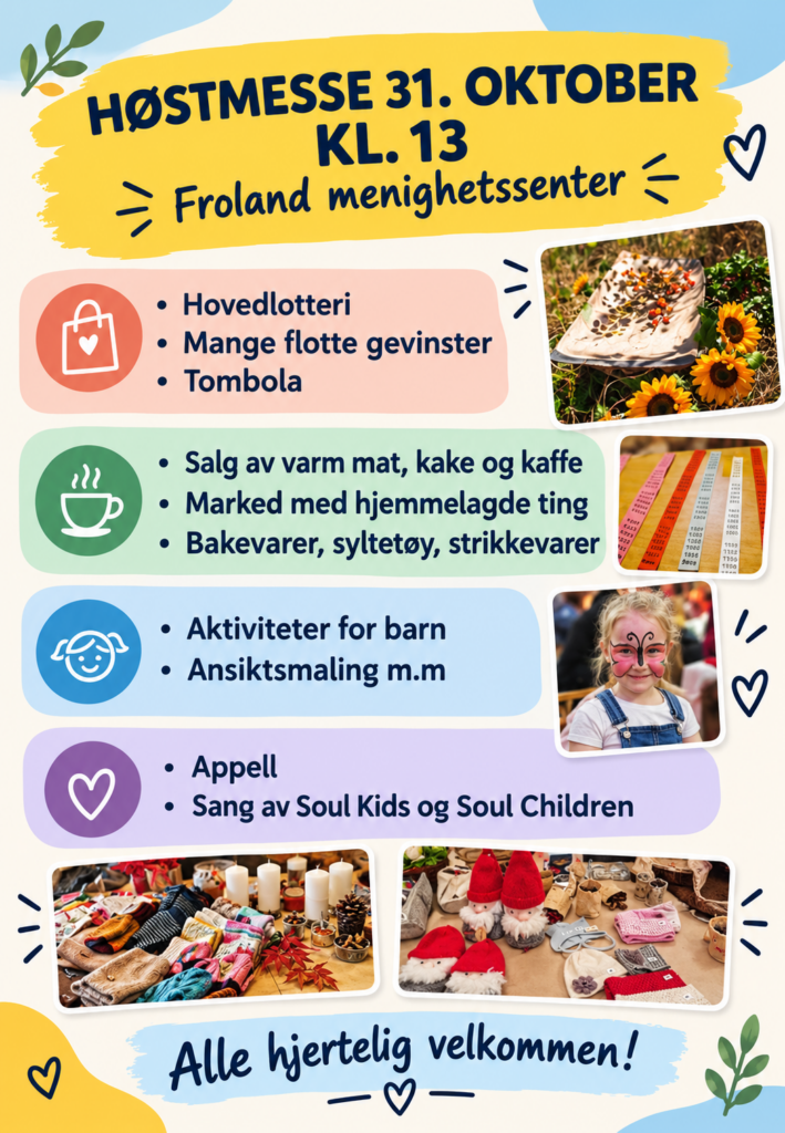 Høstmesse lørdag 31. oktober kl. 13.00 1